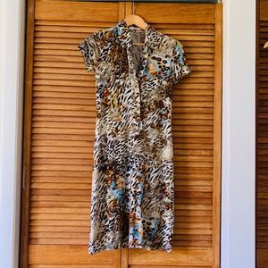 Leggiadro Knit Leopard Print Dress